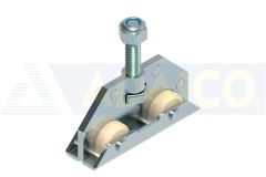 Roller Double Ø20x25 Rol. Steel Bolt 40 mm. w/Stop Nut