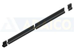 kit 2 perfiles PVC Sujeción Faldón 1200x37