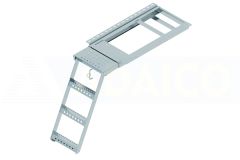 Escabeau Extractible 3 Marches Zingué avec Plat-Forme avec poigné