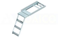 Escabeau Extractible 3 Marches Zingué avec Plat-Forme avec Fixation Nylon