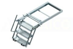 Escalera Suspendida 3 Peldaños c/Asa c/Pasamanos, Galvanizada