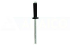 Flower Rivet Dome Head Aluminium/Steel Black Painted Ø4,8